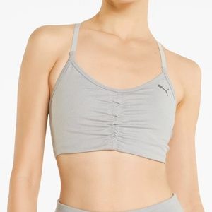 Puma Light Gray Women's Sports Bra